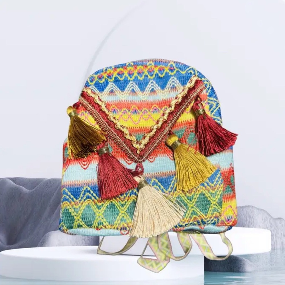 Colorful Tassel Women's Bag Backpack